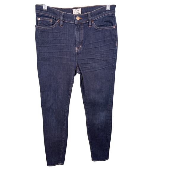 J. Crew Denim Jeans Women's Size 29 Blue Dark Wash Lookout High Rise Skinny - Picture 1 of 13
